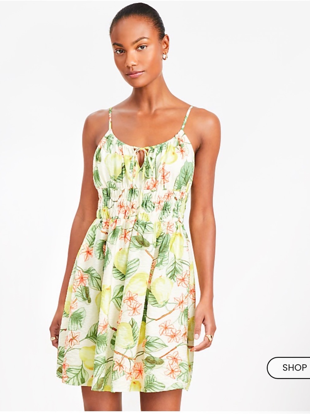 NWT Blossom Smocked Strappy Mini Dress